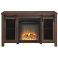 thumbnail image 1 of Walker Edison Accorder 48" Ferme Rustique Cheminée TV Stand - Noyer Noir, 1 of 4