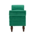 thumbnail image 3 of Linon Lillian Rolled Arm Upholstered Bench, Aquamarine, 3 of 6