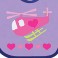thumbnail image 4 of Inktastic Valentine Pink Heart Helicopter Boys or Girls Baby Bib, 4 of 4