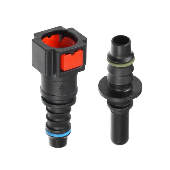 Unique Bargains 1 Set Car Fuel Line Hose Quick Release Connector Straight 5/16" 7.89mm SAE to 5/16" 8mm Disconnect Hose