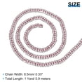thumbnail image 2 of 1 Yard 3 Rows Rhinestone Chain, 8.5mm Crystal Close Claw Chain Trim (Silver, Pink, White), 2 of 6