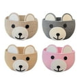 thumbnail image 6 of Round Multifunctional Cotton Basket for Toy Snacks Storage Featuring Bear Designs Portable Storage Container, 6 of 8
