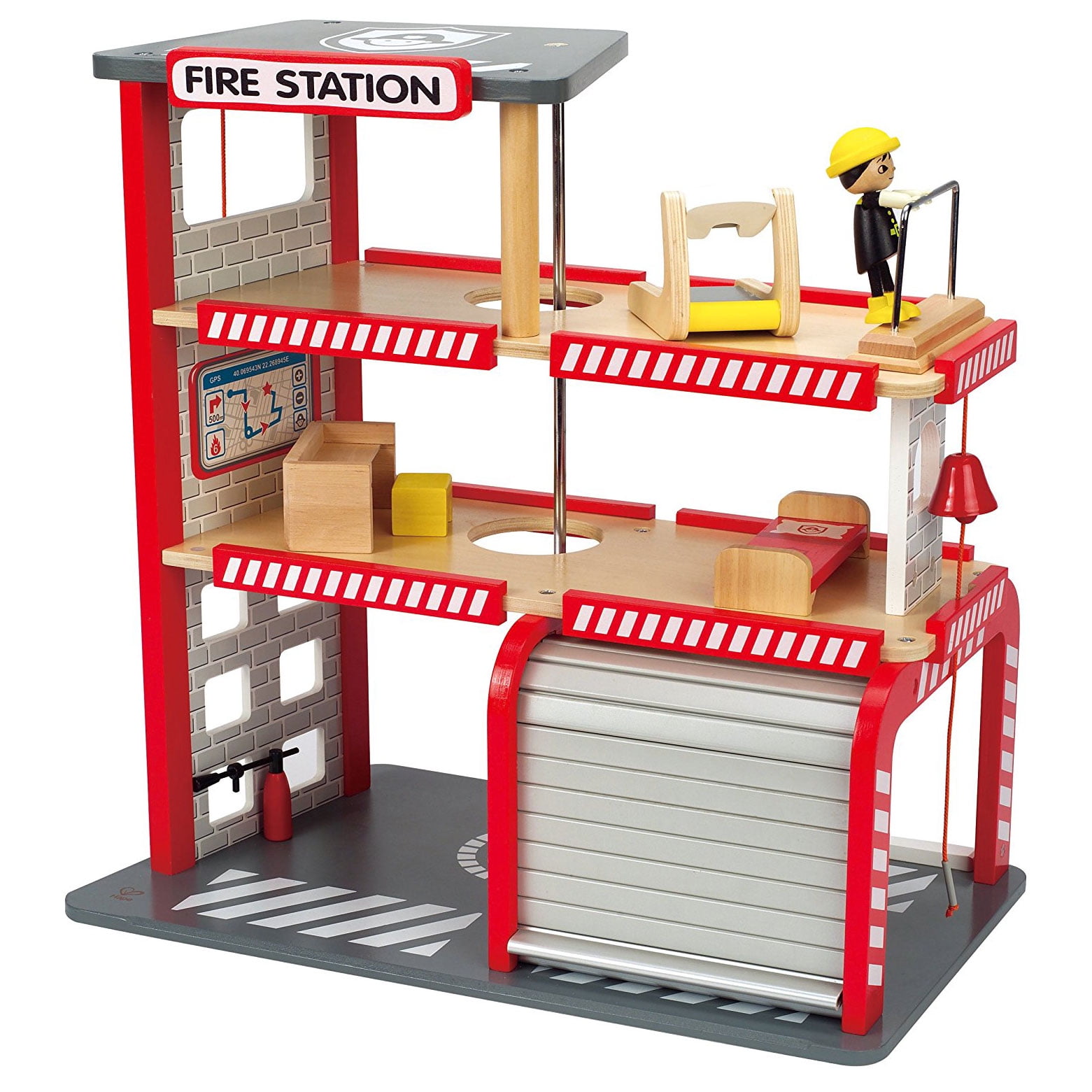 hape fire station playset