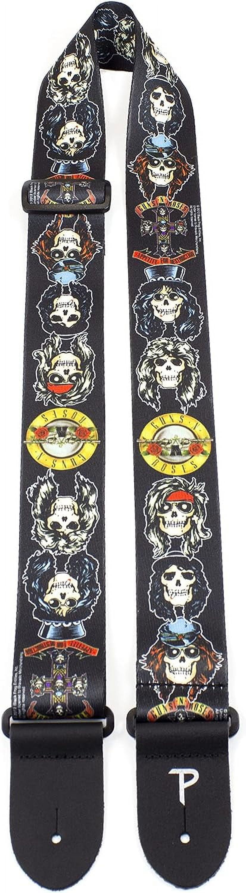 Cinturino Per Chitarra Guns N' Roses In Poliestere - Regolabile 39-58 Pollici, 2 Pollici Largo, Licenza Ufficiale