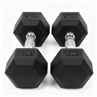 BalanceFrom Rubber Encased Hex Dumbbell, 25LBs, Single - Walmart.com