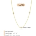 thumbnail image 3 of Dainty Necklace for Women - Simple Gold 18K Plated Diamond Necklaces - Jewelry, 3 of 7