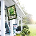 thumbnail image 2 of St Patricks Day Simply Blessed House Flag 28x40 Inch Double Sided Large Burlap Holiday Green Clovers Hat Flag for Outside Yard CF1294-40, 2 of 6