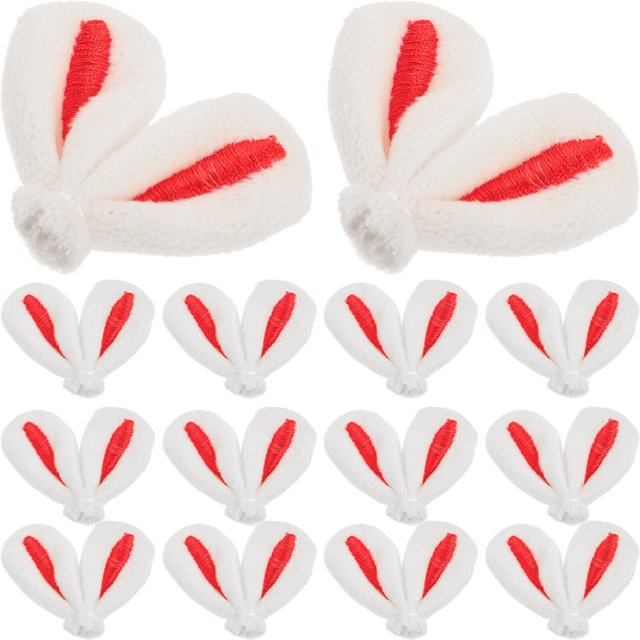 20pcs Adorable Rabbit Ear Hairpin Decor Hair Clip Making Bunny Accessories DIY Craft
