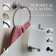 thumbnail image 3 of Marmolux Acc 2-Piece Brushed Steel Bathroom Hardware Set, Rustproof Wall Mount Towel Ring, TP Holder, 3 of 10