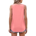 thumbnail image 5 of Tiqkatyck Tank Tops for Women Trendy Women's 2025 Chic Round Neck Short Sleeve Shirts 2D Printed Casual Loose Fit Vest Sleeveless Tunic Tops Summer Tops for Women Pink XL, 5 of 7