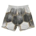 thumbnail image 7 of FORMRS Boys Swim Trunks Quick Dry Mesh Liner Boardshorts Sizes XS-XL, Gray Hexagons, 7 of 7