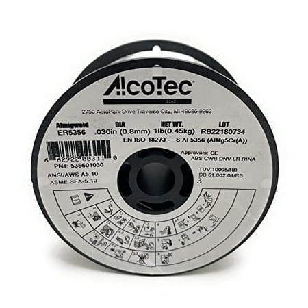 .030" ER5356 AlcoTec Almigweld 5356 Aluminum MIG Welding Wire 1 Spool