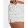 thumbnail image 4 of No Boundaries Single Jersey Lace Sleep Shorts, Women's XXS-3X, 4 of 5
