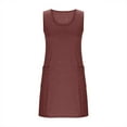 thumbnail image 3 of SMihono Fashion Women's Sleeveless Casual Mini Dress with Pockets, Loose Fit Summer Dress for Comfortable and Relaxed Everyday Wear Wine L, 3 of 6