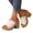 Beige, variant on Women's Chunky Heeled Sandal Leather Platform Wedge Slides Arch Support Dress Slip on Pumps