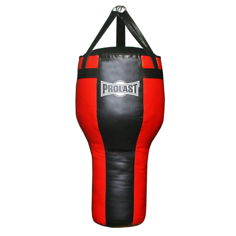 PROLAST Boxing Angle Heavy Bag Punching Bag Best for Hook and Upper Cut UNFILLED Black and Red