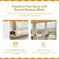 thumbnail image 6 of Radiance Cordless Bayshore Matchstick Bamboo Roman Shade for Outdoor, 6 of 7