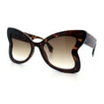 thumbnail image 6 of Womens Bold Bowtie Butterfly Shape Oversized Cute Diva Plastic Sunglasses Tortoise - Brown, 6 of 8