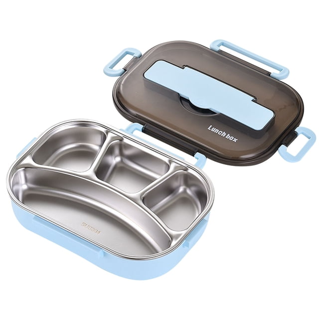 Bento Lunch Box Thermal Insulation Bento 4 Cells Lunch Box Tableware Set Portable Lunch Box Student Lunch Box Stainless Steel Lunch Box,Thermal Lunch Box,Stainless Steel Bento Box
