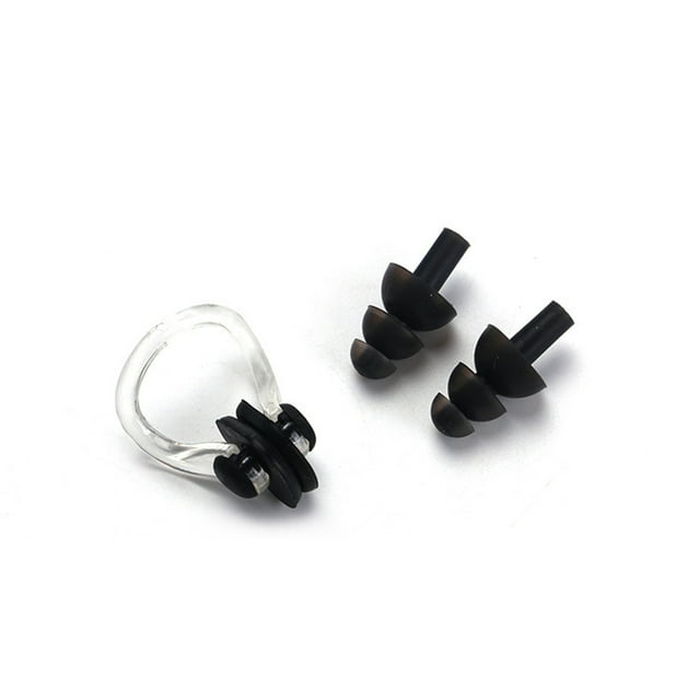Wosthever clip de nariz impermeable tapones para los oídos de natación auriculares deportivos unisex protector de oreja portátil para principiantes Type3 NO3 Wosthever HW1141-03