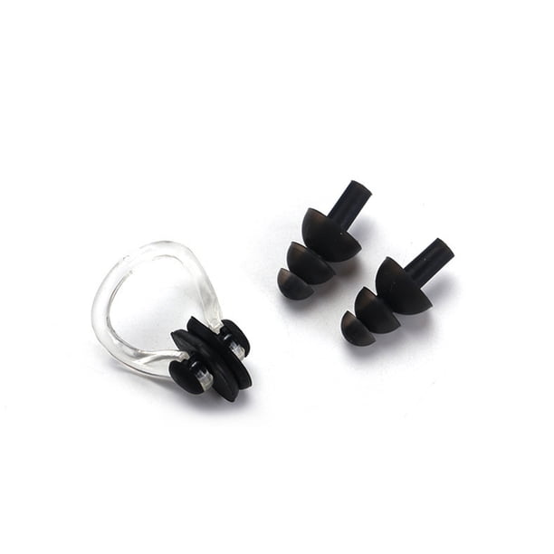 Naiovety clip de nariz impermeable natación antideslizante tapones para los oídos adultos auriculares deportes acuáticos seguridad protector de oídos Type3 NO3 Naiovety HW1141-03