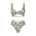 thumbnail image 4 of Daiia Flowers and Cactus Women's Bikini Set Two Piece Swimsuit High Waisted Bikini Adjustable Straps Bikini Perfect for Beach, Pool, and Summer Vacation-XX-Large, 4 of 9