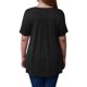 thumbnail image 2 of Sonducket Camiseta de mujer Túnica plisada Top Cuello Manga corta Blusa de encaje de encaje de manga corta Prendas para la parte del cuerpo Negro METRO Sonducket AP003108-02, 2 of 5