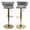 Dark Grey, variant on Set of 2 Modern Velvet Bar Stools, Adjustable Height Woven Back Bar Chairs with Footrest and Swivel for Kitchen Island & Dining Room, Beige