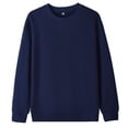 thumbnail image 6 of Boy's Sweatshirt Long Sleeve Crewneck Basic Pullover Sweater | Casual Athletic Fall Clothes Navy,5-6 Years, 6 of 6