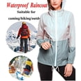 thumbnail image 3 of Loliuicca Women Waterproof Raincoat Outdoor Hooded Rain Jacket Windbreaker S-2XL, 3 of 6