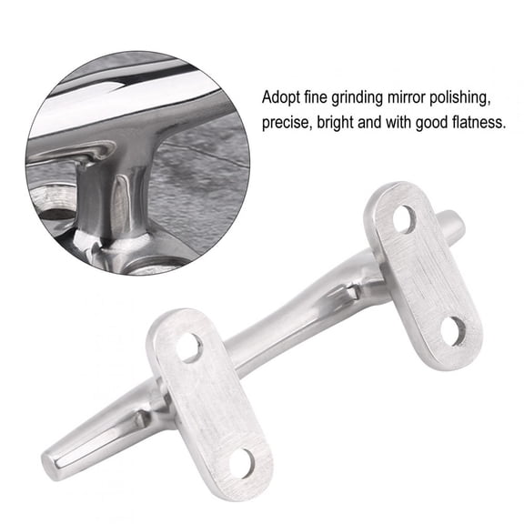 Riousery 4 Inch Heavy Duty Boat Hollow Base Cleat Stainless Steel 316 Marine Hardware Open-Based Cleat for Yacht Pontoon Fishing Vessels (4 in / 10.16 cm)