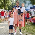 thumbnail image 6 of Forfamy American Flag Overalls Shorts for Men Women 4th of July Patriotic Bib Denim Jumpsuit Adjustable Strap Unisex, 6 of 6