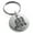Silver, variant on Stainless Steel Letter M Initial Royal Monogram Engraved Small Medallion Circle Charm Keychain Keyring