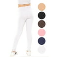 thumbnail image 3 of Stretch Is Comfort Girls Cotton High Waisted Leggings | Child Size 4-14, 3 of 5