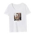 thumbnail image 4 of Camiseta para mujer elegante, clásica, ligera, cómoda y básica para vacaciones S, 4 of 7