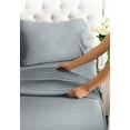 thumbnail image 7 of CGK Linens 4-Piece Ultra Soft & Comfy Hotel Luxury Sheet Set - Full Size Cooling Bed Sheet Fits 8"-16" Mattresses, Heathered Blue, 7 of 7