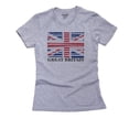 thumbnail image 1 of Great Britain Baseball Classic - World Vintage Bats Flag Women's Cotton Grey T-Shirt, 1 of 2