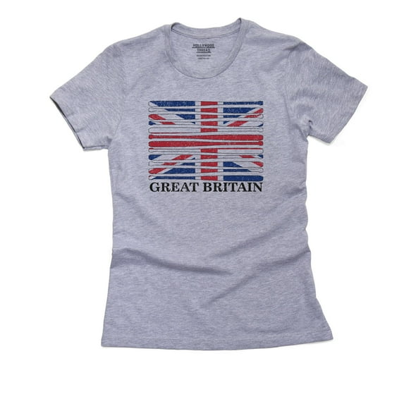 Great Britain Baseball Classic - World Vintage Bats Flag Women's Cotton Grey T-Shirt