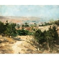 thumbnail image 2 of Émile Friant 17x15 Black Ornate Wood Framed Double Matted Museum Art Print Titled - Pine Trees (Malzeville Plateau) (1879), 2 of 5