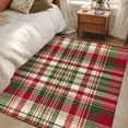 thumbnail image 4 of Fall Buffalo Plaid Area Rugs 4'x6', Washable Small Throw Rugs for Office Bathroom, Vintage Red Green Check Farmhouse Indoor Outdoor Rug Non-Slip Low Pile Carpet Runner Reversible Floor Mats, 4 of 8