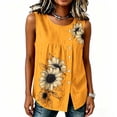 thumbnail image 4 of Cilsoka Womens Floral Tank Tops Crewneck Sleeveless Shirts Casual Summer Loose fit Top, Fashion Clothing for Women, 4 of 5