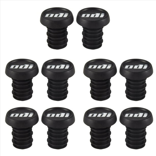 ODI 10 Piezas Tapones para Manillar de Bicicleta Tapas de Manillar Ligeras Apto BMX FR Accesorios de Bicicleta de Equilibrio Negro