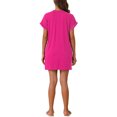 thumbnail image 3 of INSPIRE CHIC Women's Nightgown Sleep Dress Short Sleeve Crew Neck Soft Night Dress with Pockets XL Rose Pink, 3 of 5