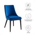 thumbnail image 6 of Viscount Performance Velvet Dining Chair Black, 6 of 9