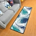 thumbnail image 5 of Kitchen Rugs and Mats Non-Skid Washable Runner Rugs Blue Feather Abstract Art Long 72x24 inch for Floor Cushioned Hallway Entryway Indoor 2x6, 5 of 7