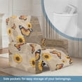thumbnail image 4 of Renewold Butterfly Sunflower Retro Stretch Recliner Couch Cover Heavy Duty Reclining Chair Cover 4 Pieces Lazy Boy Recliner Chair Slipcover Thick Soft Furniture Protector, 4 of 8