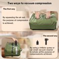 thumbnail image 3 of Bolsas de compresión al vacío de viaje ONTYZZ reutilizables, paquete de 2, color verde, 3 of 6