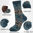 thumbnail image 2 of COOPLUS Mens Wool Crew Socks Warm Knit Vintage Socks for Men Thermal Thick Socks 5 Pairs, 2 of 8