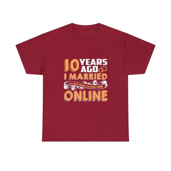 Anniversary Gift For 10 Years Marriage Couple T-Shirt