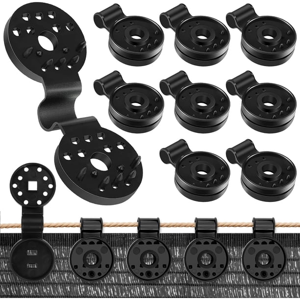 50 clips de plástico para tela de sombra, clips de fijación para velas de sombra, clip para tela de sombra, clip especial con ojal, aplicable a pérgolas, invernaderos, redes de sombra (50, octogonale